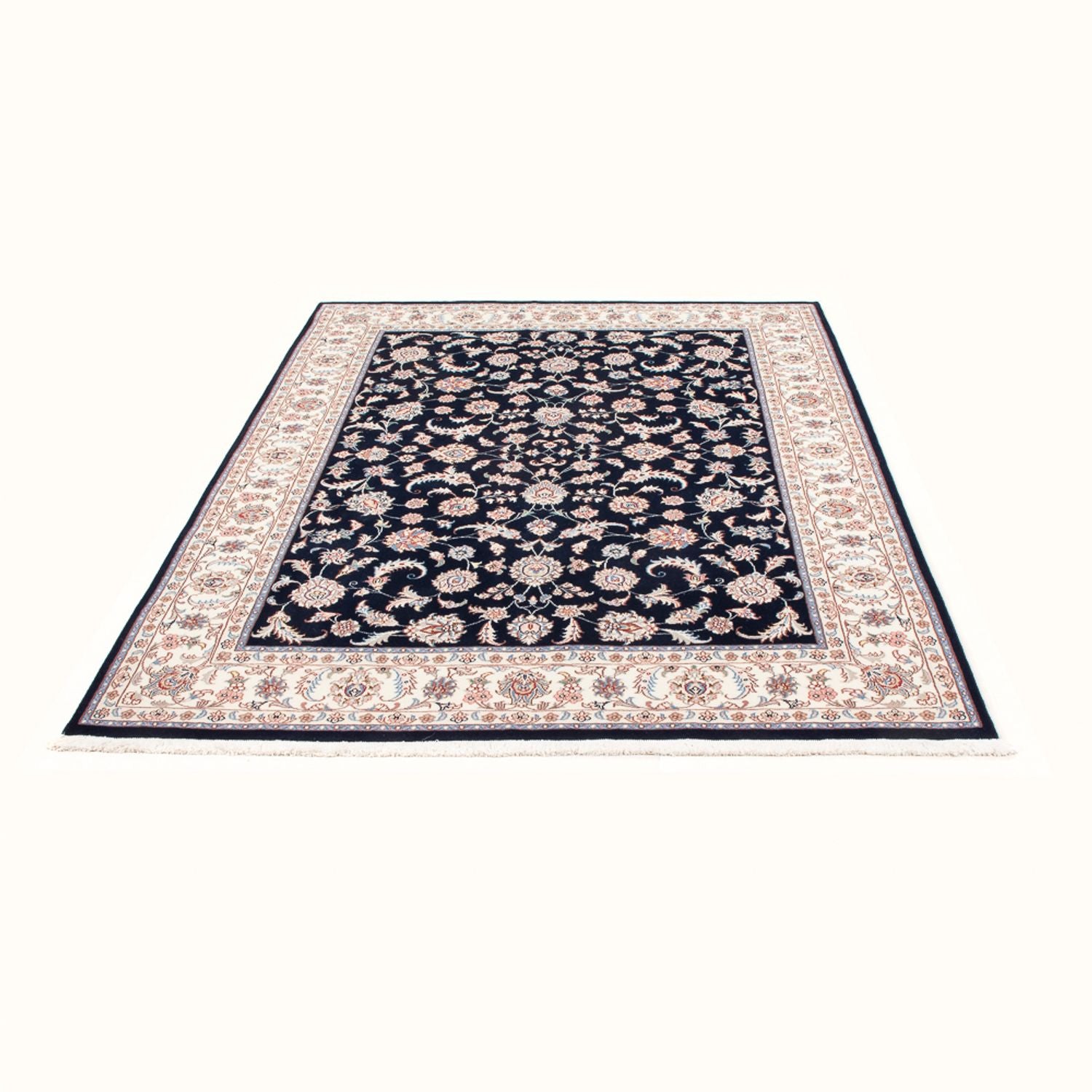 Persisk tæppe - Tabriz - Royal - 202 x 150 cm - mørkeblå