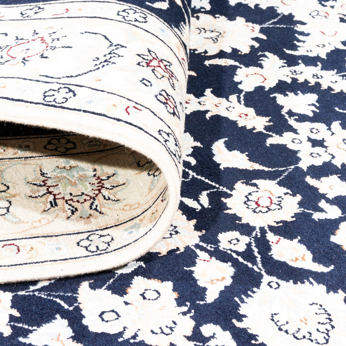 Persisk tæppe - Nain - Premium - 171 x 120 cm - mørkerød