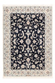 Persisk tæppe - Nain - Premium - 154 x 107 cm - mørkeblå