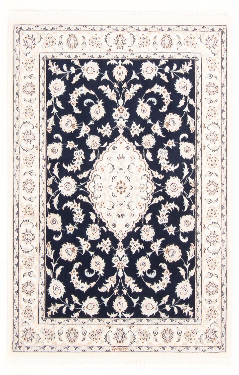 Persisk tæppe - Nain - Royal - 155 x 105 cm - mørkeblå