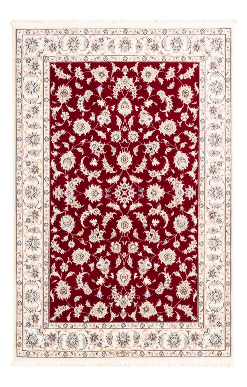 Persisk tæppe - Nain - Premium - 176 x 120 cm - rød