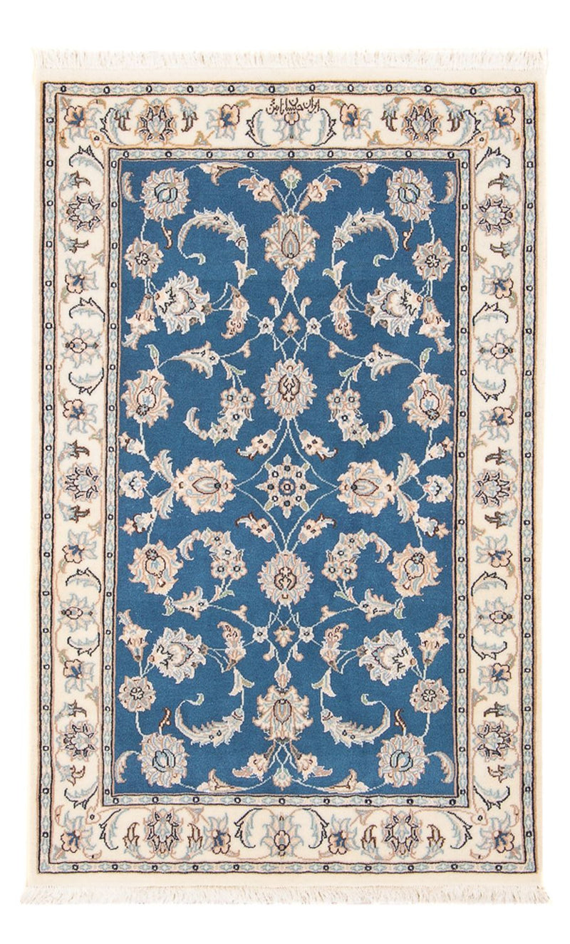 Persisk tæppe - Nain - Premium - 120 x 77 cm - lyseblå