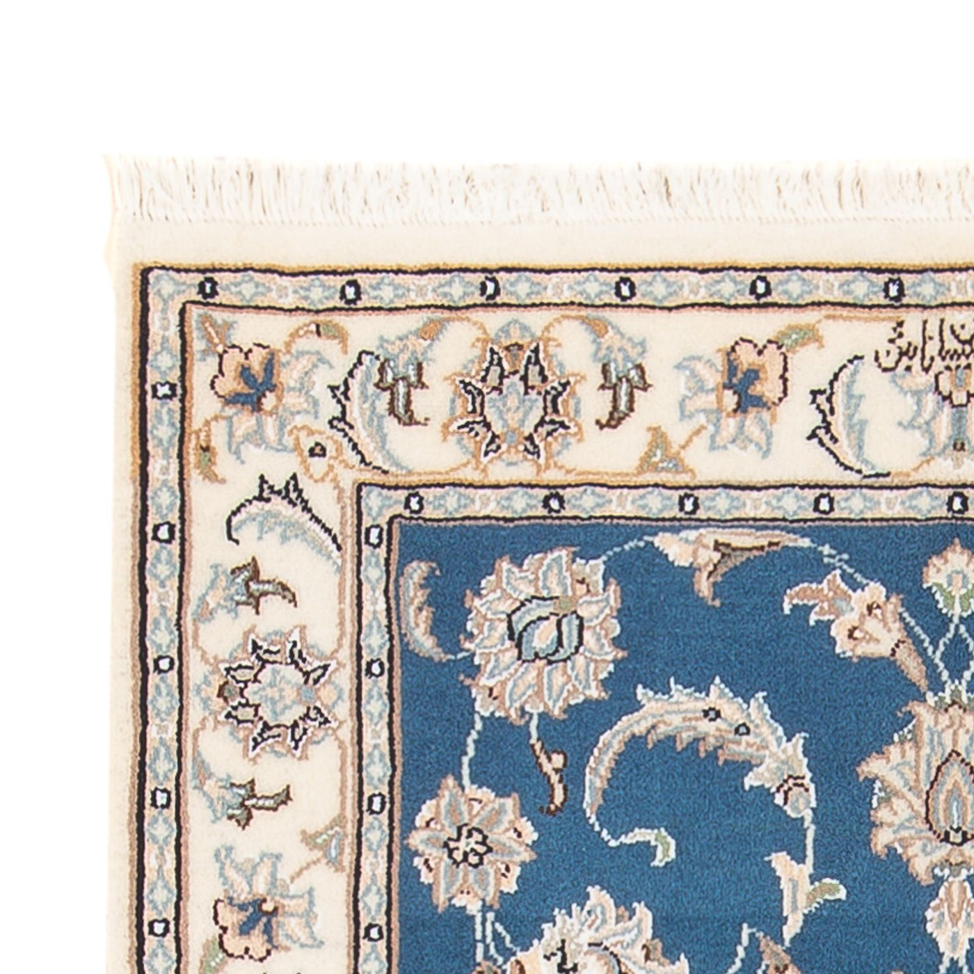 Persisk tæppe - Nain - Premium - 120 x 77 cm - lyseblå