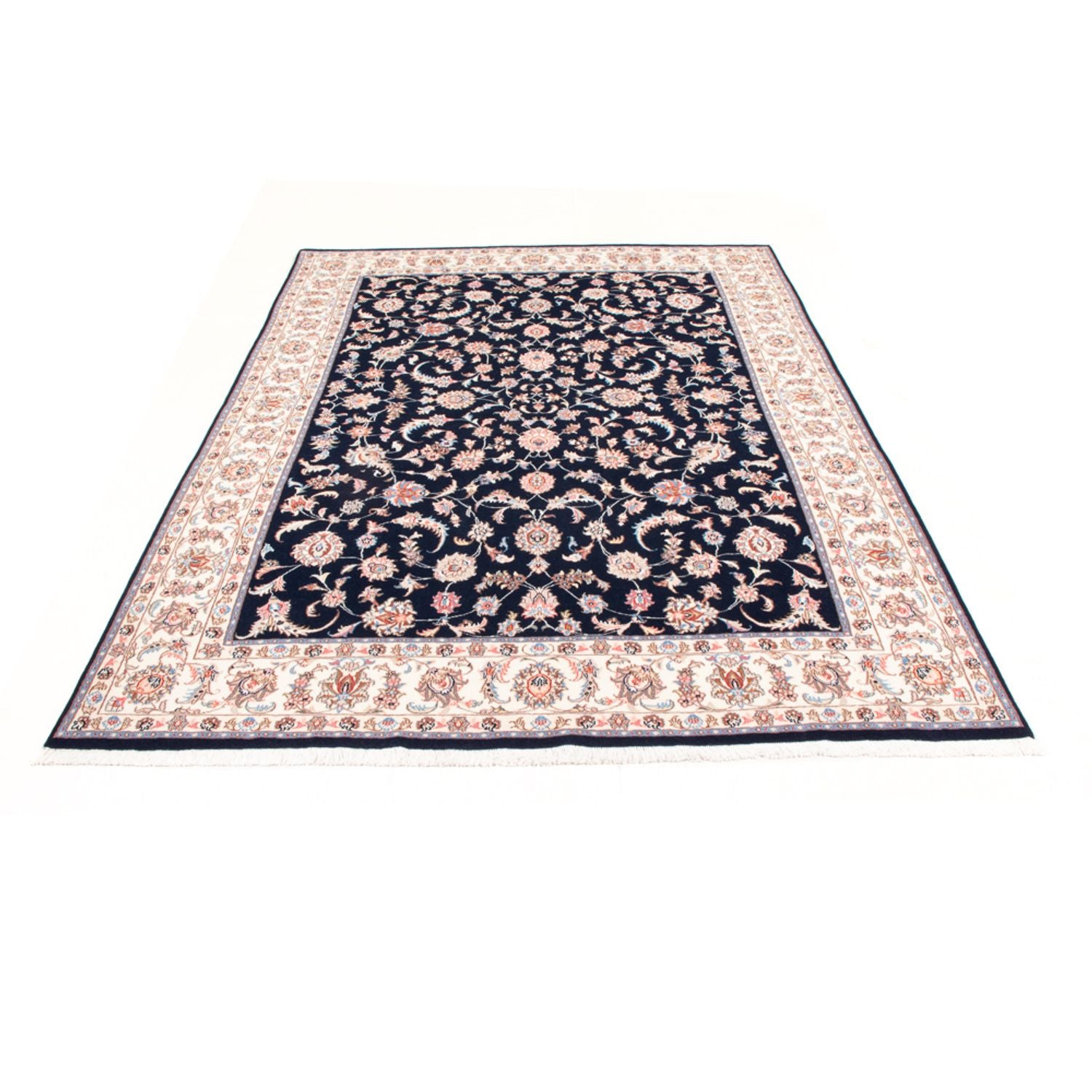 Persisk tæppe - Tabriz - Royal - 236 x 166 cm - mørkeblå