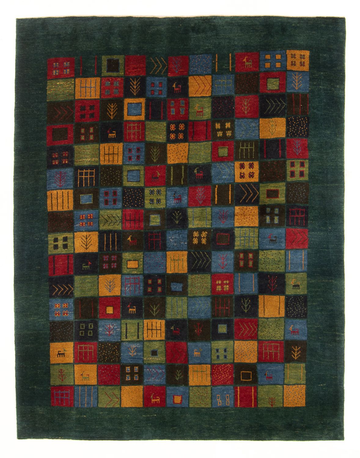 Gabbeh-tæppe - Persisk - 234 x 174 cm - flerfarvet