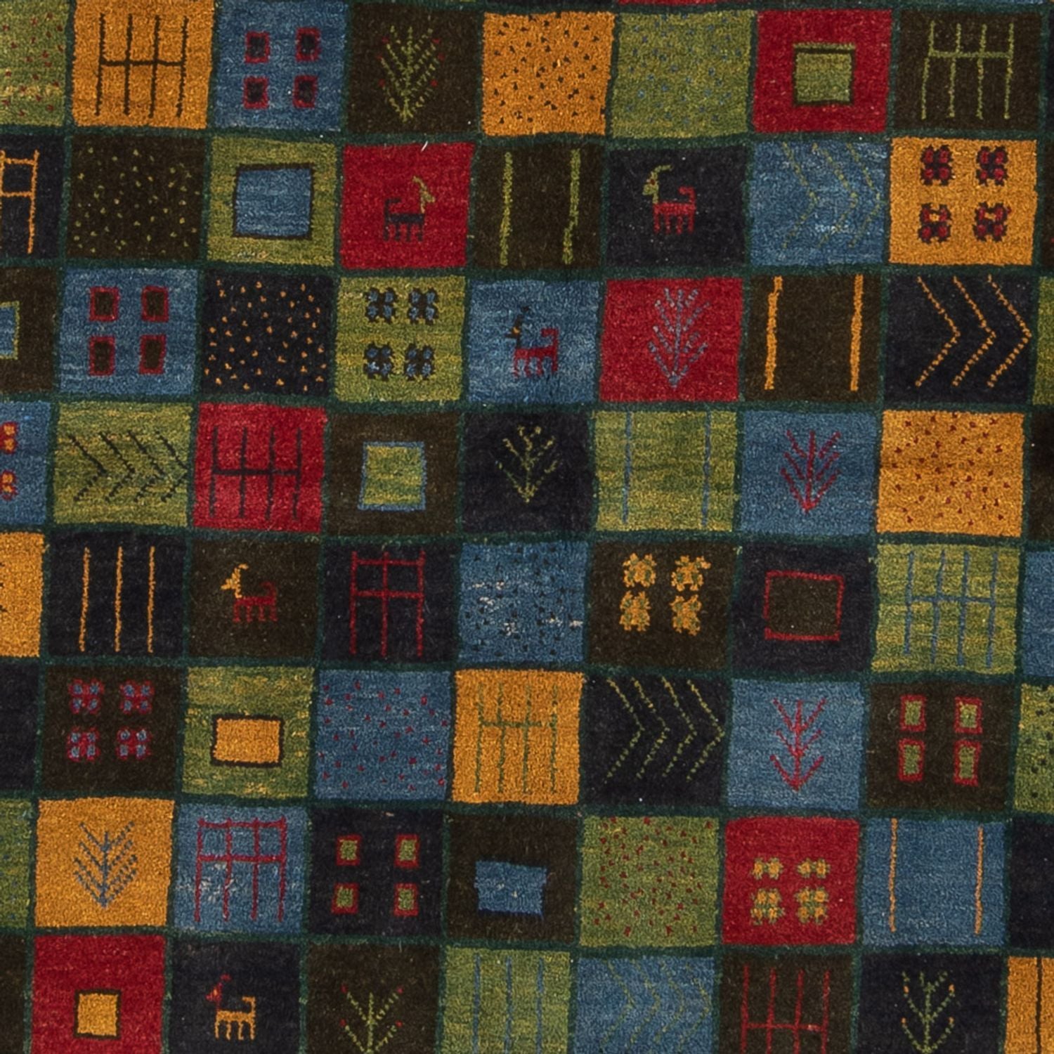 Gabbeh-tæppe - Persisk - 234 x 174 cm - flerfarvet
