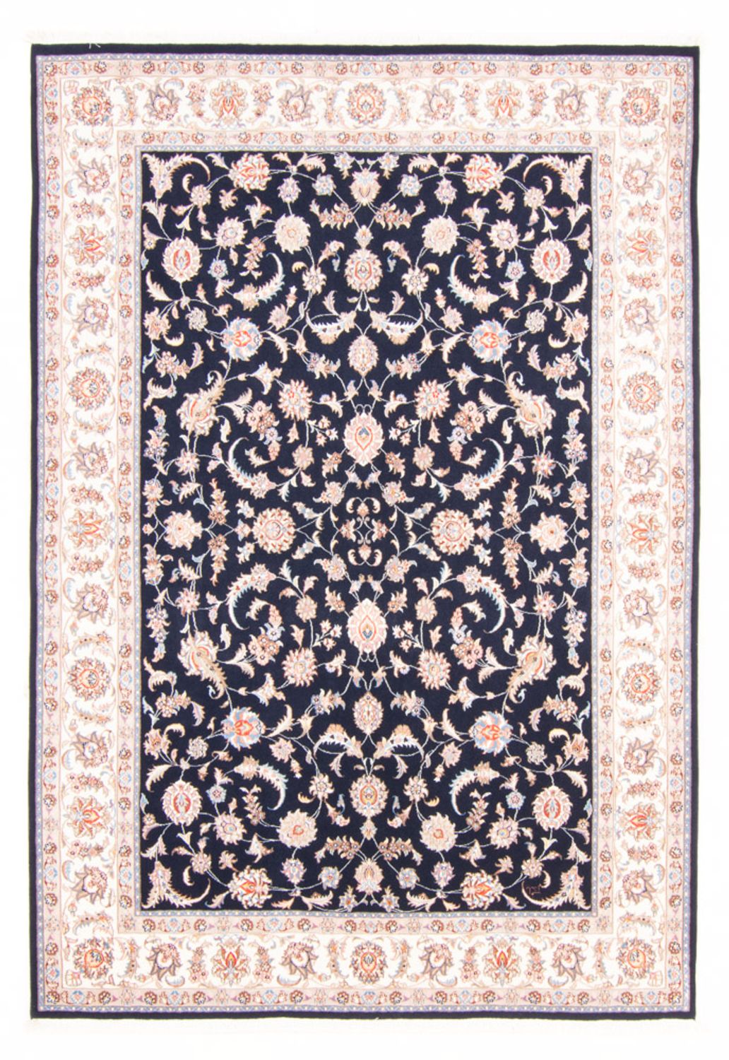 Persisk tæppe - Tabriz - Royal - 245 x 170 cm - mørkeblå