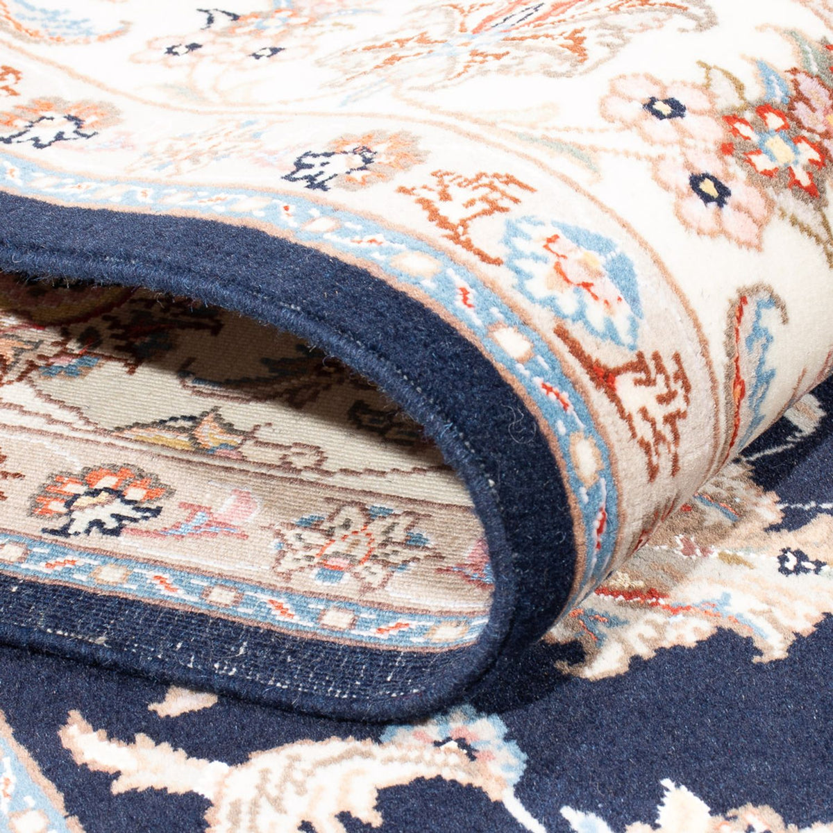 Persisk tæppe - Tabriz - Royal - 245 x 170 cm - mørkeblå