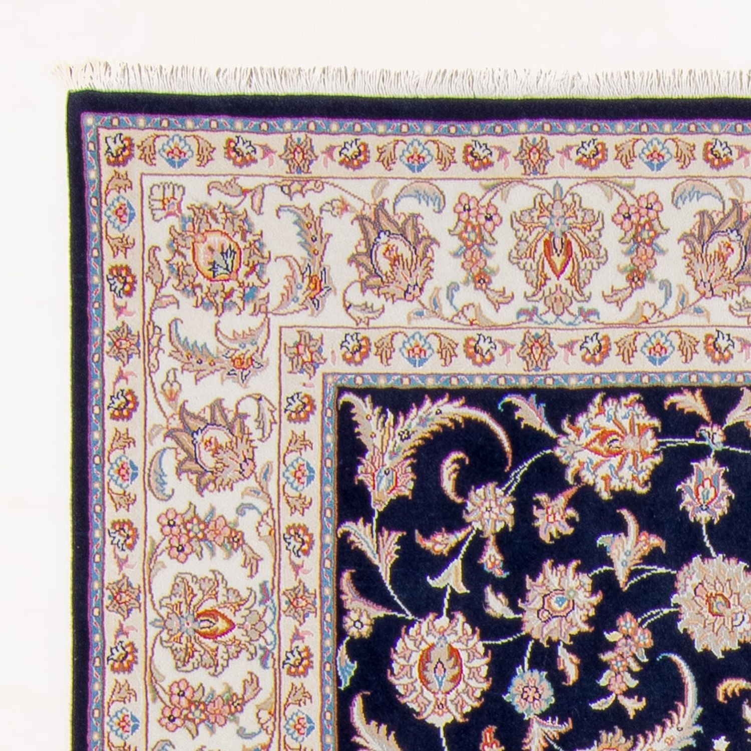 Persisk tæppe - Tabriz - Royal - 241 x 168 cm - mørkeblå