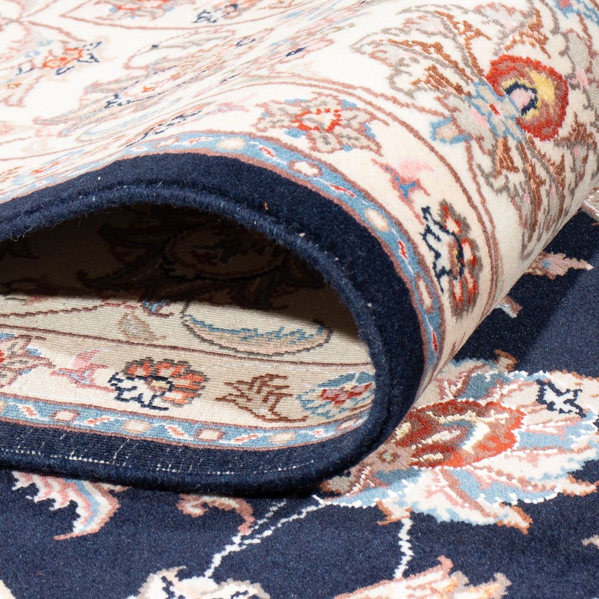 Persisk tæppe - Tabriz - Royal - 241 x 168 cm - mørkeblå