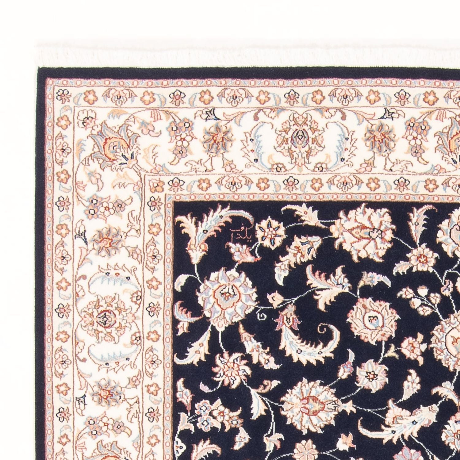 Persisk tæppe - Tabriz - Royal - 197 x 149 cm - mørkeblå