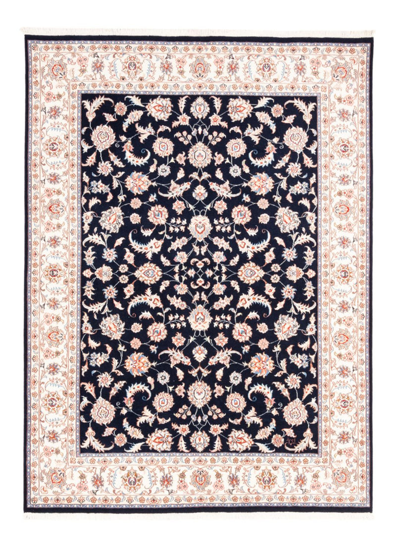 Persisk tæppe - Tabriz - 200 x 149 cm - mørkeblå