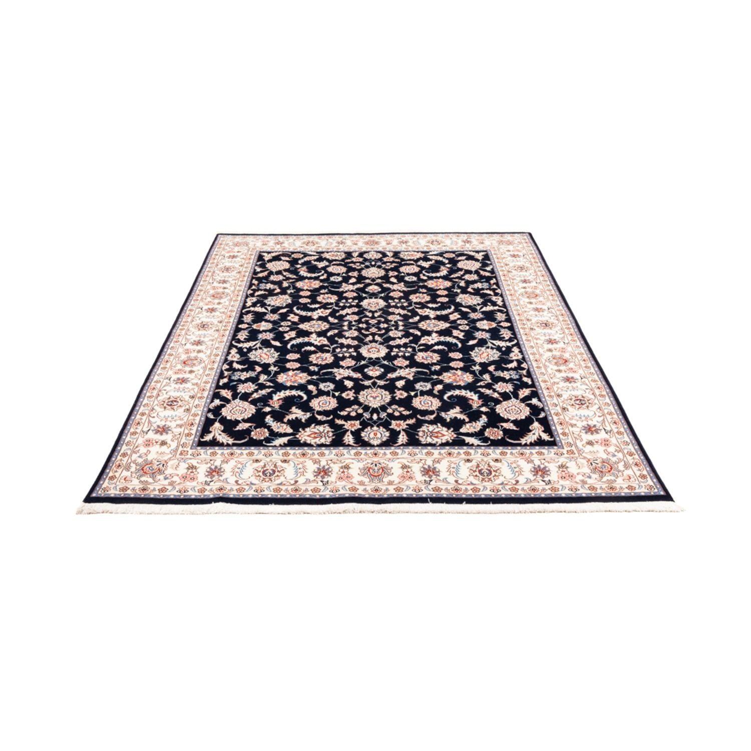 Persisk tæppe - Tabriz - 200 x 149 cm - mørkeblå