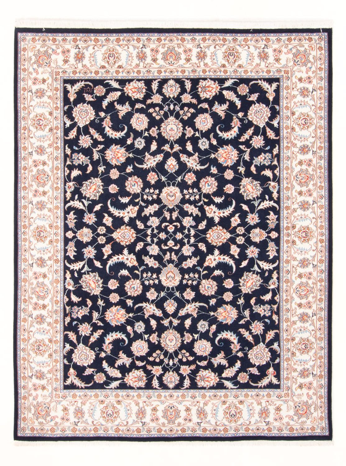 Persisk tæppe - Tabriz - Royal - 196 x 150 cm - mørkeblå