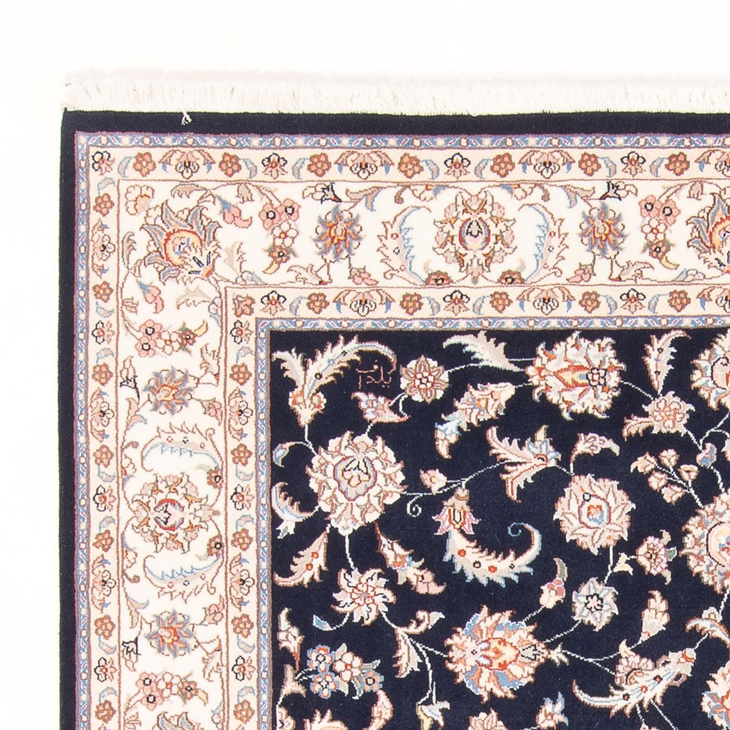 Persisk tæppe - Tabriz - Royal - 196 x 150 cm - mørkeblå