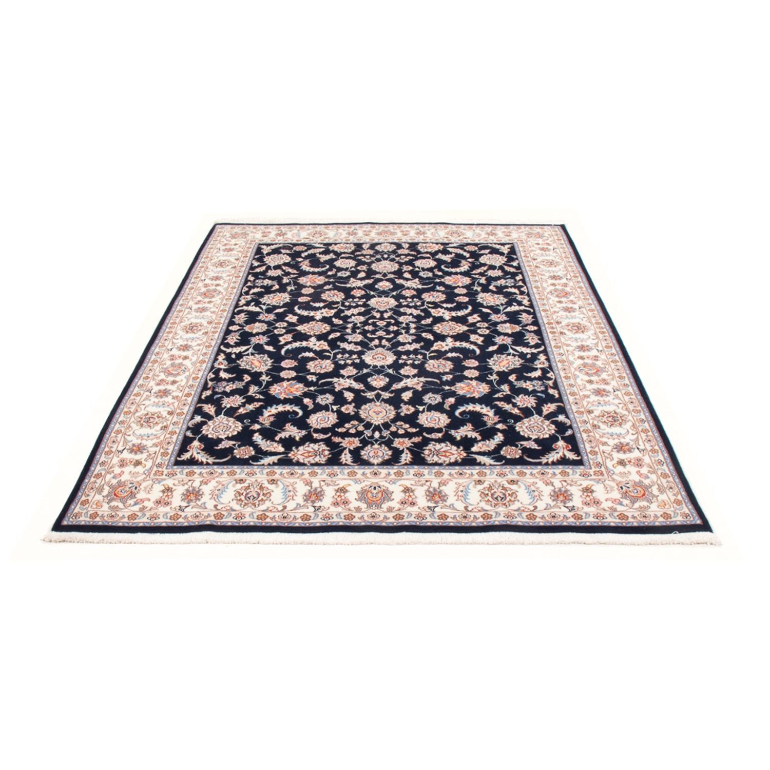 Persisk tæppe - Tabriz - Royal - 196 x 150 cm - mørkeblå