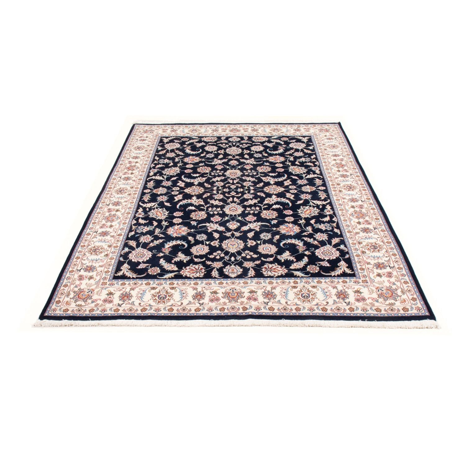 Persisk tæppe - Tabriz - Royal - 201 x 150 cm - mørkeblå