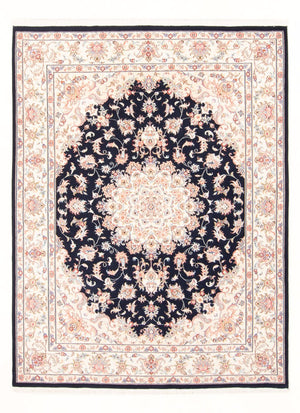 Persisk tæppe - Tabriz - Royal - 199 x 147 cm - mørkeblå