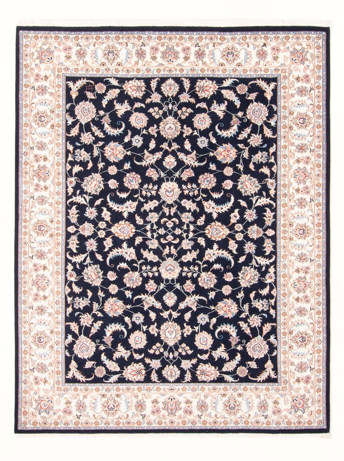 Persisk tæppe - Tabriz - Royal - 202 x 151 cm - mørkeblå