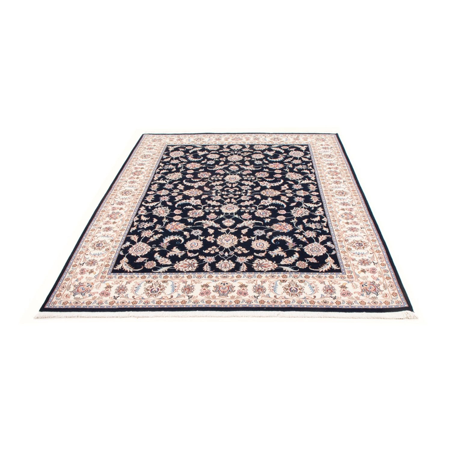 Persisk tæppe - Tabriz - Royal - 202 x 151 cm - mørkeblå