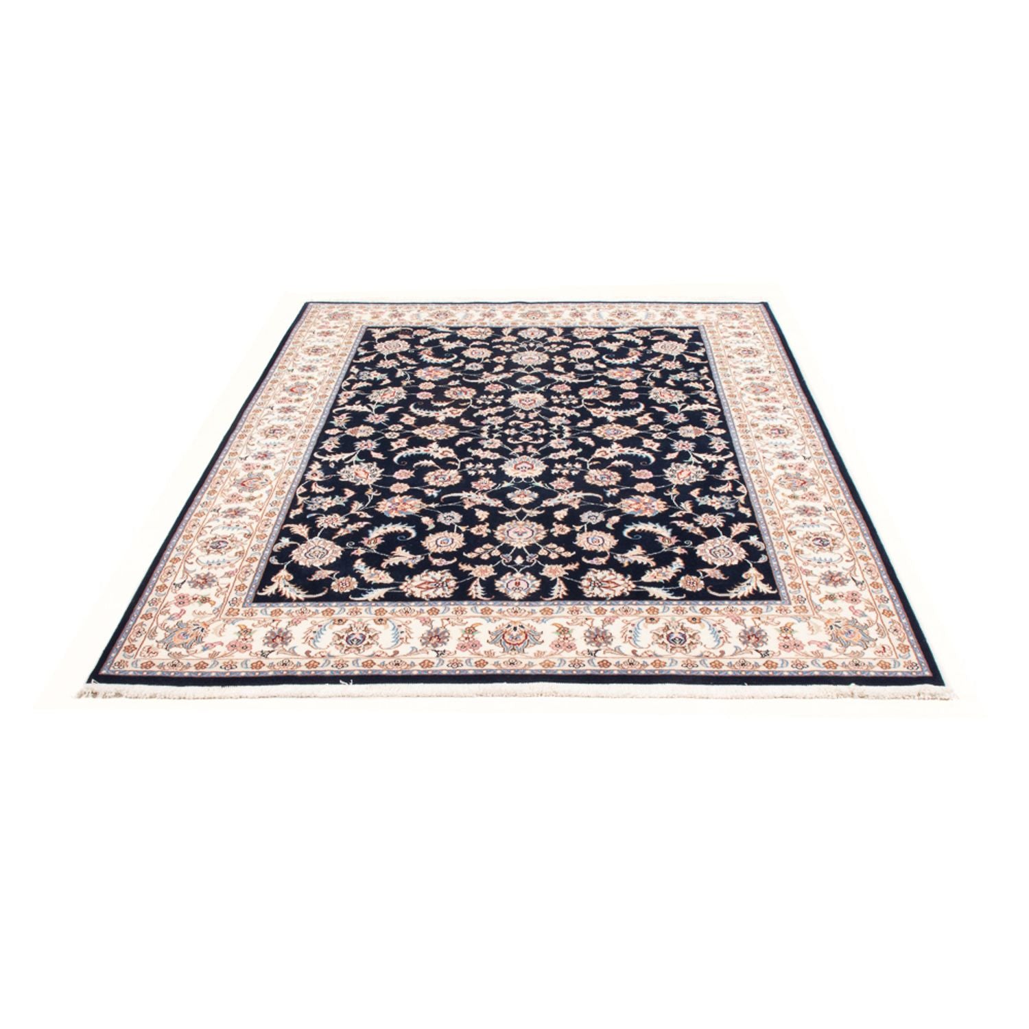 Persisk tæppe - Tabriz - Royal - 200 x 149 cm - mørkeblå