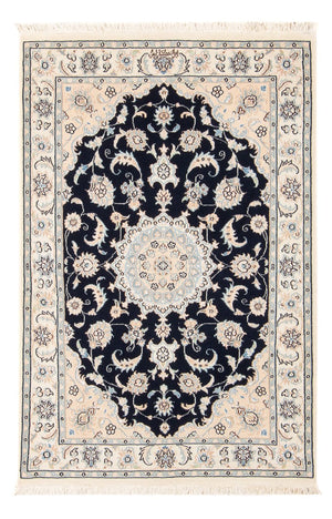 Persisk tæppe - Nain - Premium - 120 x 81 cm - mørkeblå