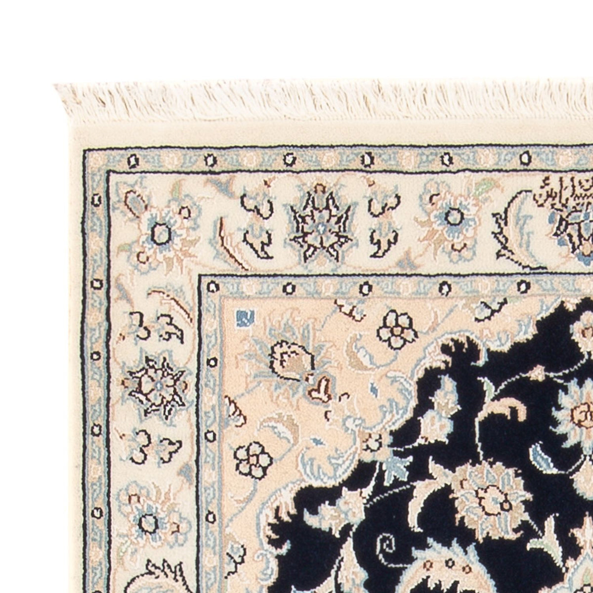 Persisk tæppe - Nain - Premium - 120 x 81 cm - mørkeblå