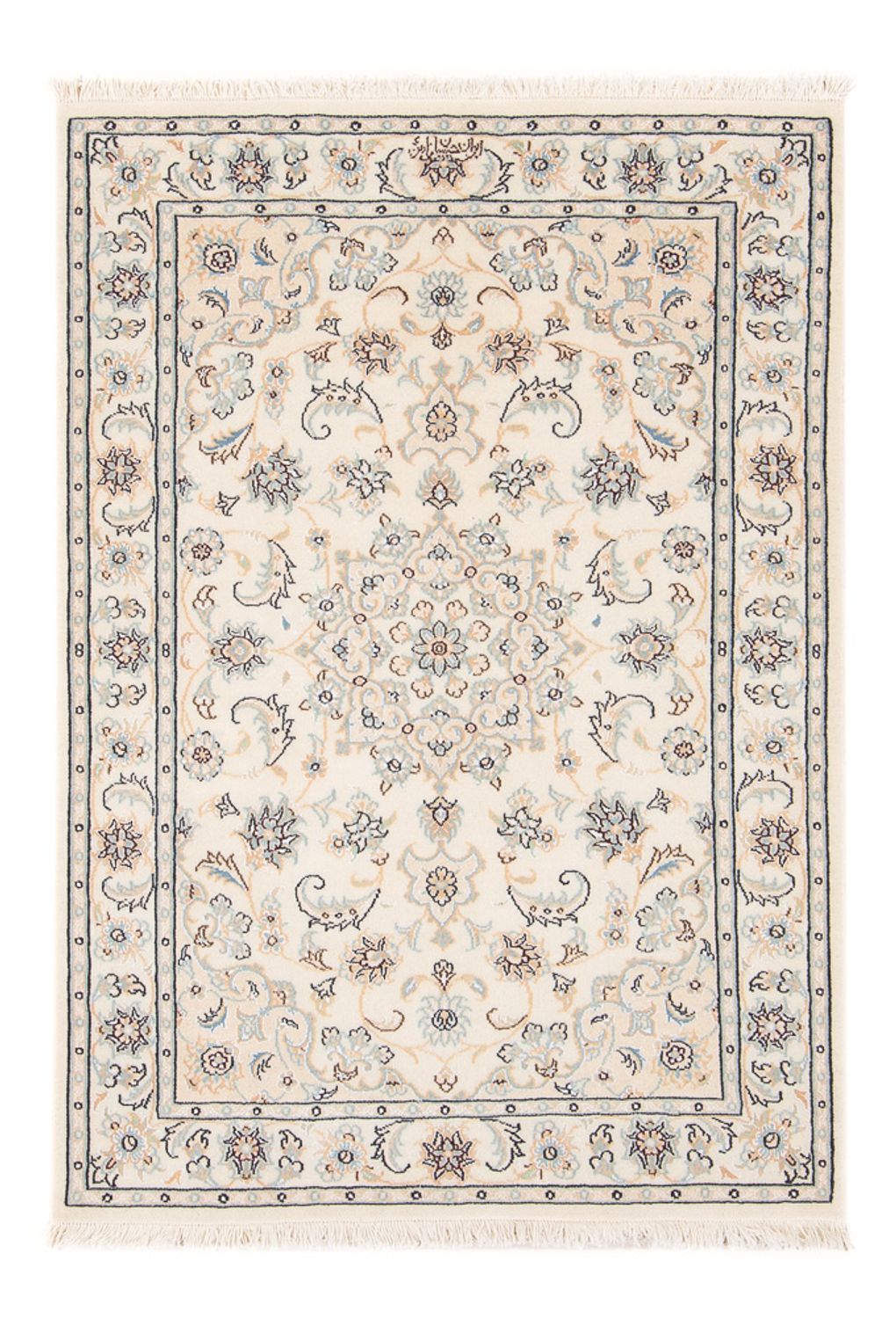 Persisk tæppe - Nain - Premium - 118 x 81 cm - creme