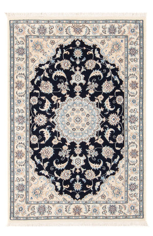 Persisk tæppe - Nain - Premium - 122 x 81 cm - mørkeblå