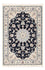 Persisk tæppe - Nain - Premium - 122 x 81 cm - mørkeblå