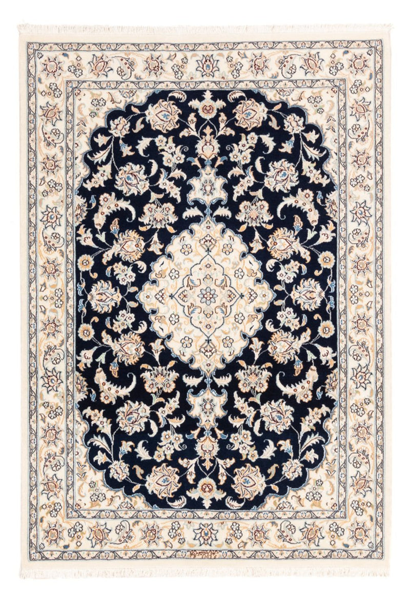 Persisk tæppe - Nain - Premium - 151 x 108 cm - blå