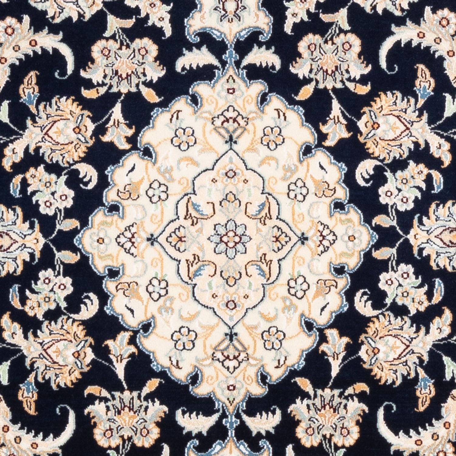 Persisk tæppe - Nain - Premium - 151 x 108 cm - blå