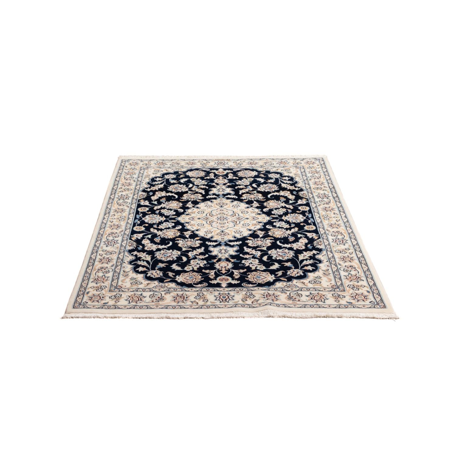 Persisk tæppe - Nain - Premium - 151 x 108 cm - blå