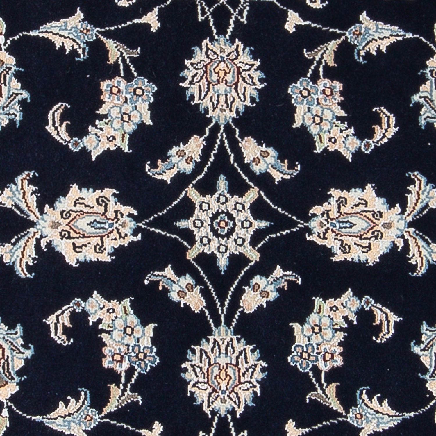 Persisk tæppe - Nain - Premium - 121 x 78 cm - mørkeblå
