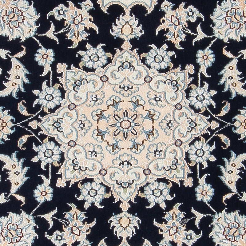 Persisk tæppe - Nain - Premium - 123 x 83 cm - mørkeblå
