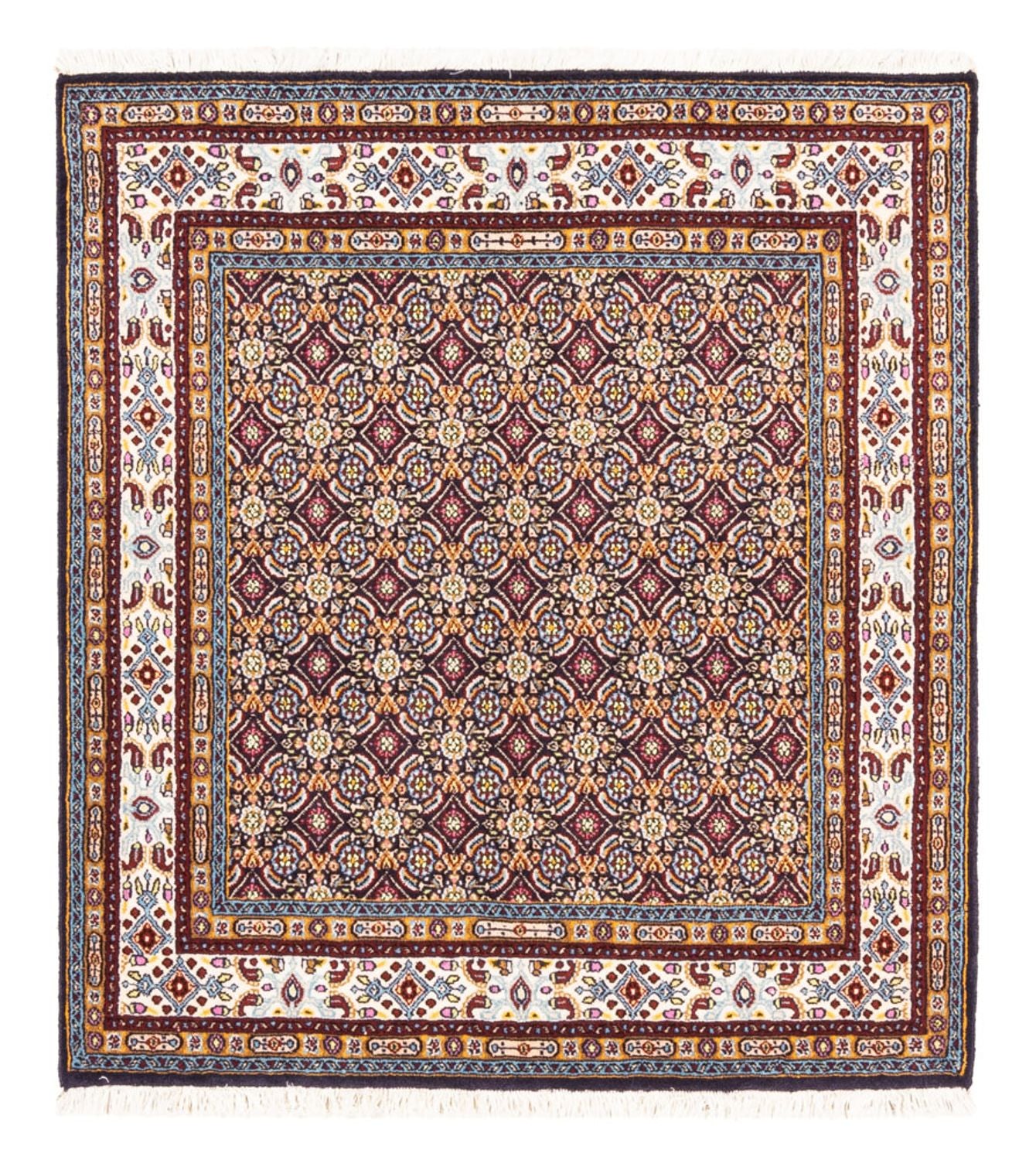 Løber Persisk tæppe - Classic - 100 x 100 cm - mørkeblå