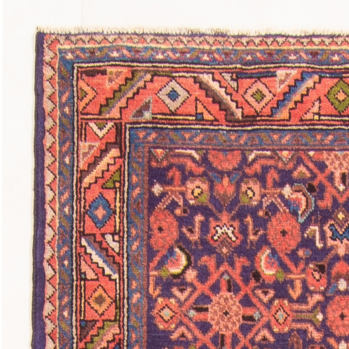 Løber Persisk tæppe - Nomadisk - 308 x 118 cm - mørkeblå