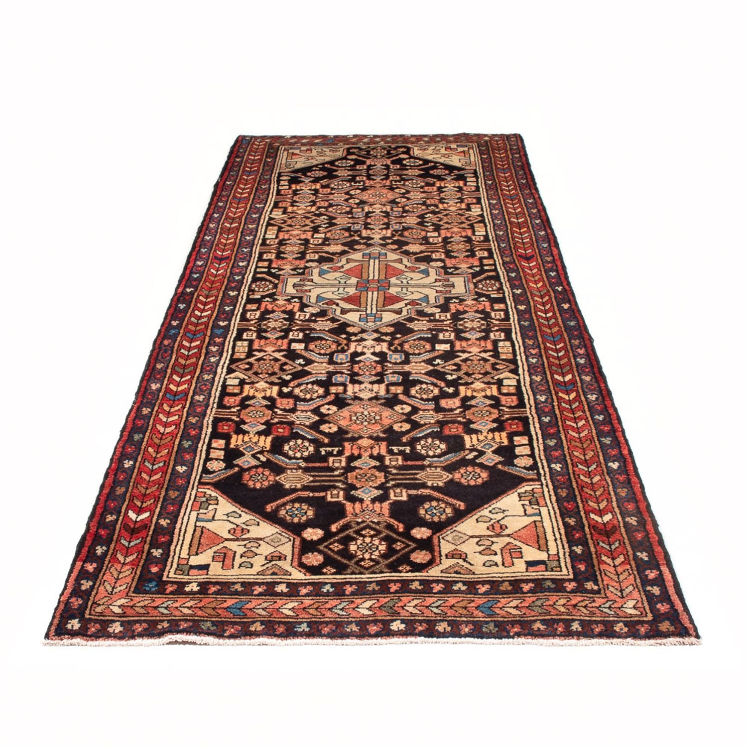 Løber Persisk tæppe - Nomadisk - 300 x 110 cm - mørkeblå