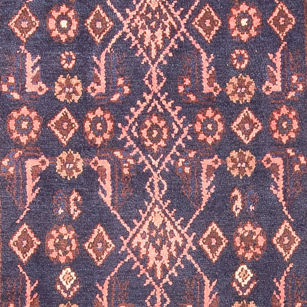 Løber Persisk tæppe - Nomadisk - 323 x 120 cm - mørkeblå