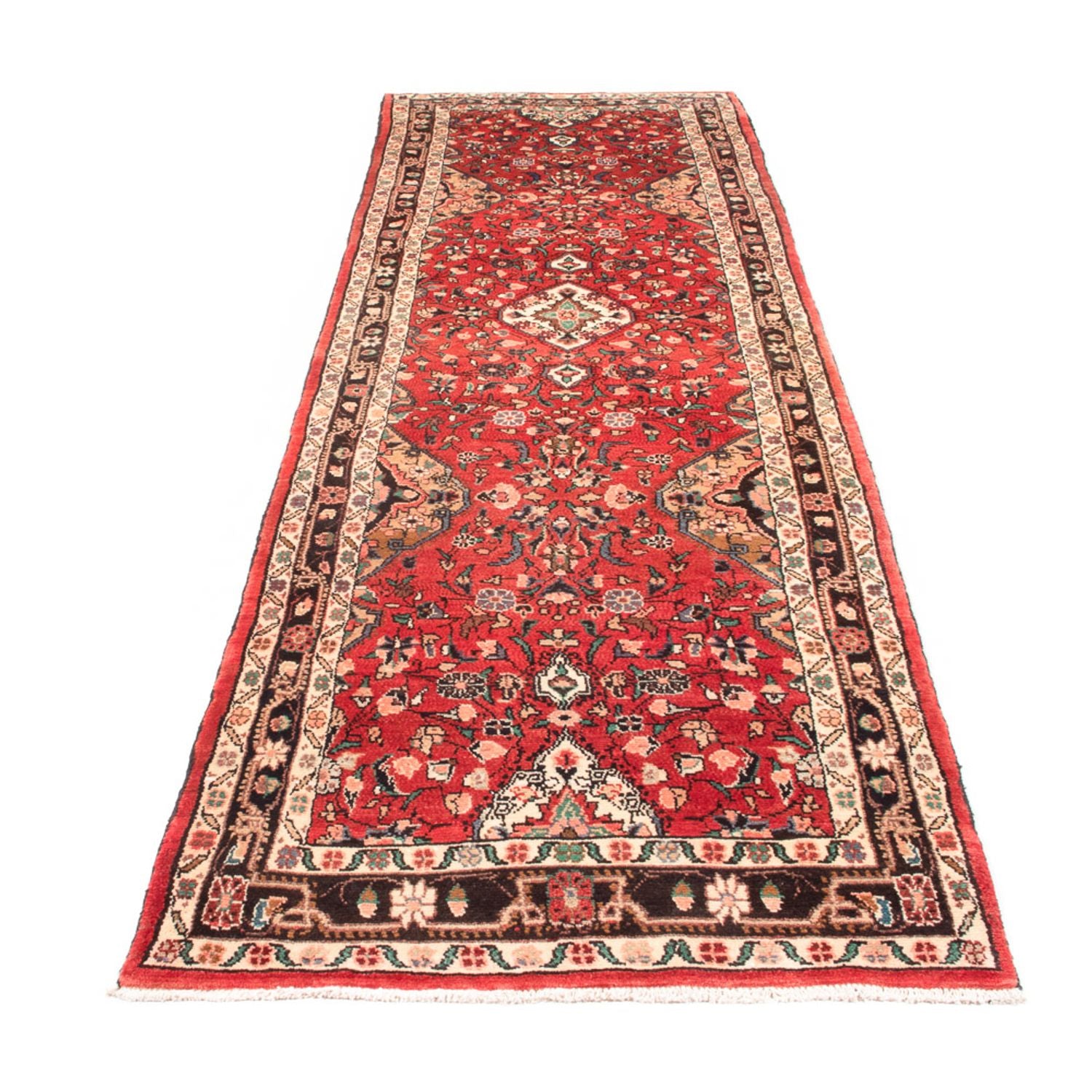 Løber Persisk tæppe - Nomadisk - 350 x 96 cm - rød