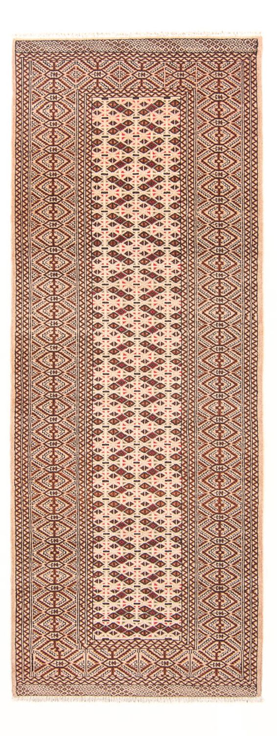 Løber Turkaman-tæppe - 282 x 100 cm - creme