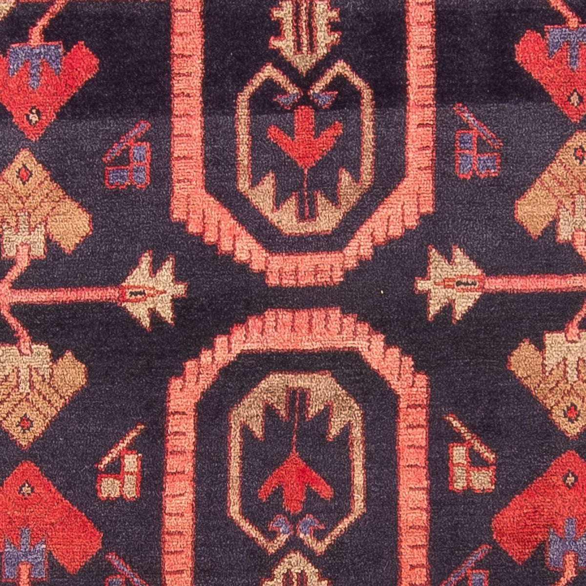 Løber Persisk tæppe - Nomadisk - 308 x 121 cm - mørkeblå