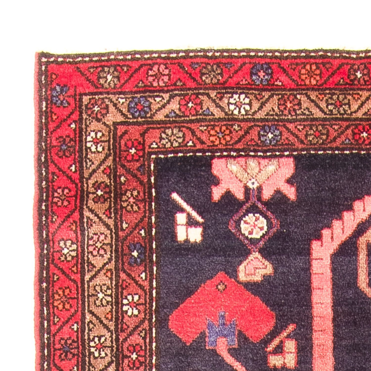 Løber Persisk tæppe - Nomadisk - 308 x 121 cm - mørkeblå