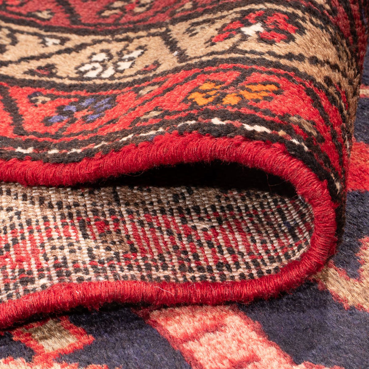 Løber Persisk tæppe - Nomadisk - 308 x 121 cm - mørkeblå