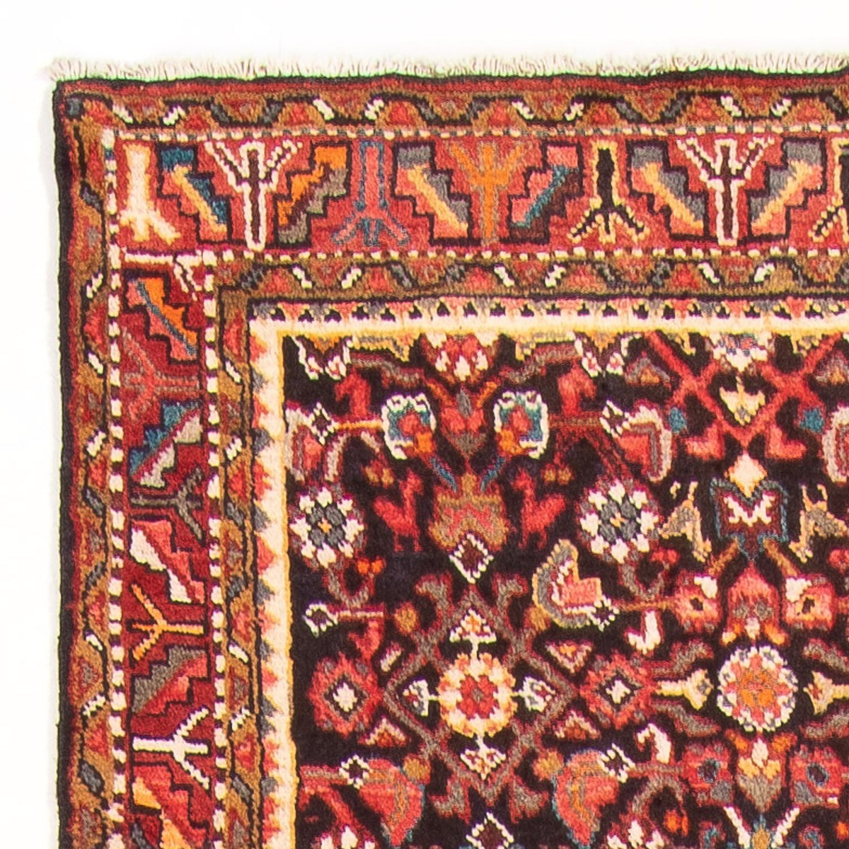 Løber Persisk tæppe - Nomadisk - 356 x 114 cm - mørkeblå