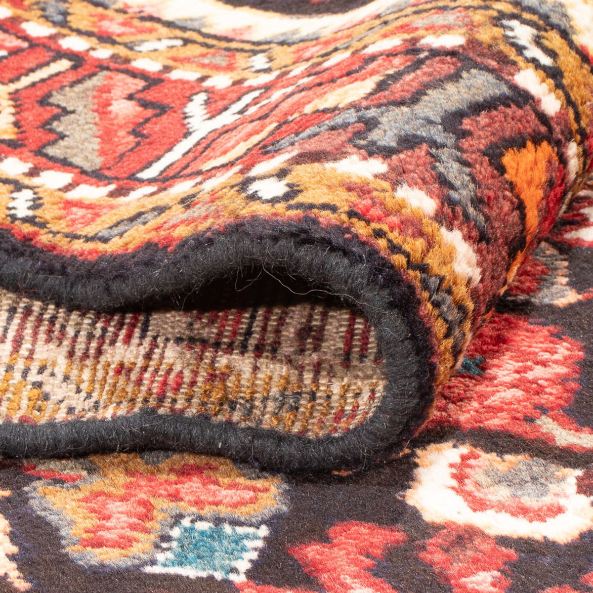 Løber Persisk tæppe - Nomadisk - 356 x 114 cm - mørkeblå