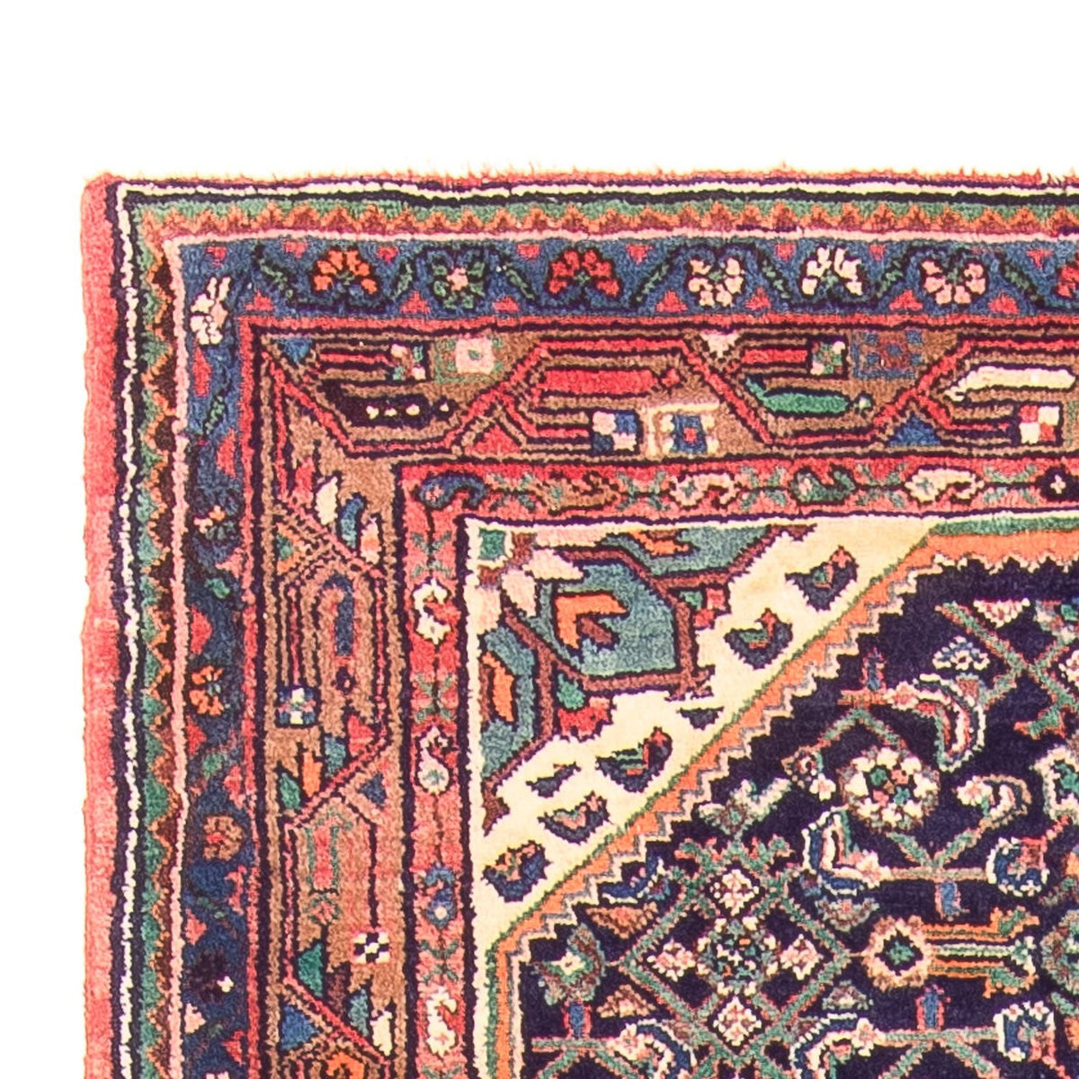 Løber Persisk tæppe - Nomadisk - 324 x 111 cm - mørkeblå