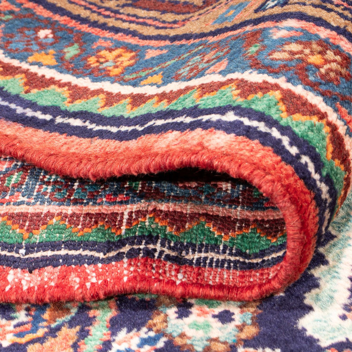 Løber Persisk tæppe - Nomadisk - 324 x 111 cm - mørkeblå