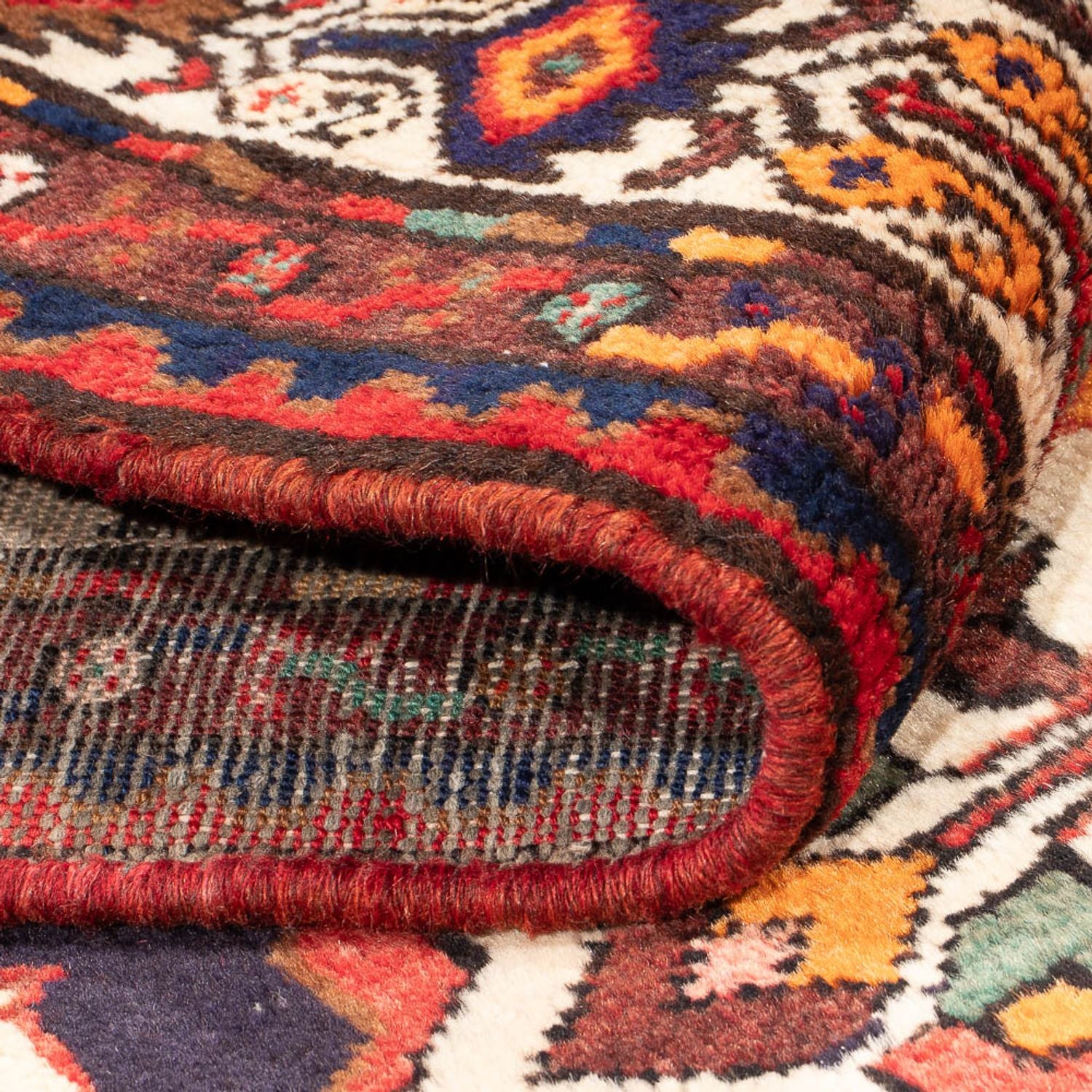 Løber Persisk tæppe - Nomadisk - 313 x 108 cm - mørkeblå