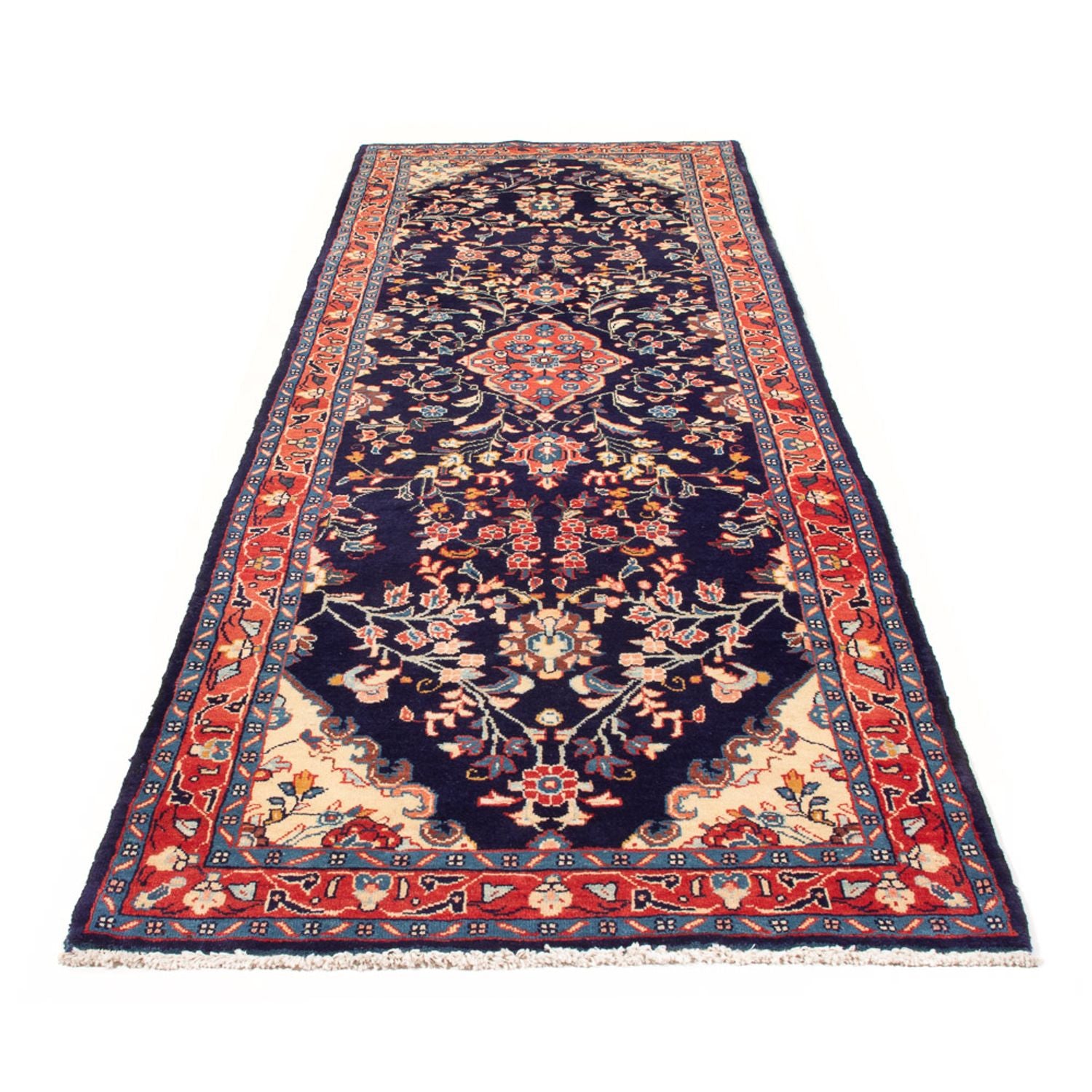 Løber Persisk tæppe - Classic - 323 x 108 cm - mørkeblå